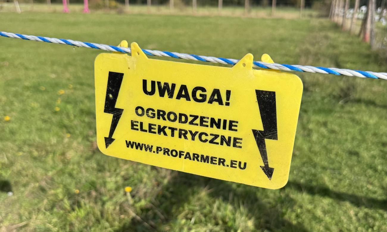 Tabliczka "Uwaga! Ogrodzenie elektryczne"