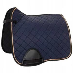 Czaprak granatowy ujeżdżeniowy brokatowy