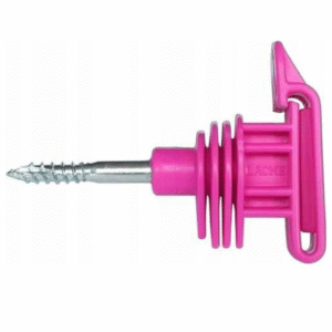 Izolator różowy do taśmy 2cm 4cm do słupków drewnianych pastuch elektryczny