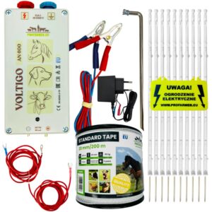 Ogrodzenie dla koni kucy pastuch elektryczny na konie zestaw komplet