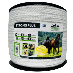 Linka do pastucha elektrycznego STRONG PLUS 5 mm 500 m – biała