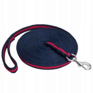 Lonża dla konia 8 m granatowo czerwona