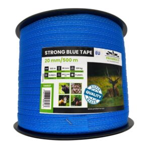 Taśma do pastucha elektrycznego 20 mm 500 m – niebieska