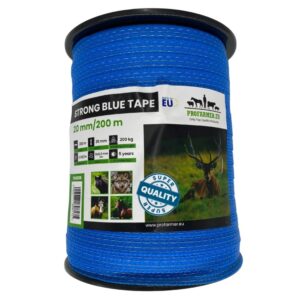 Taśma do pastucha elektrycznego 20 mm 200 m – niebieska