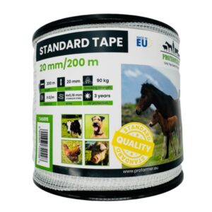 Taśma do pastucha elektrycznego 20 mm 200 m STANDARD – rolka