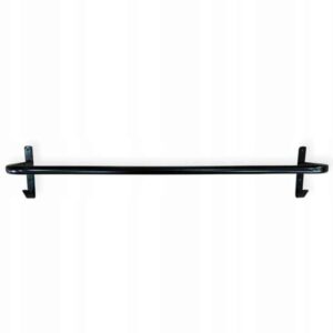 Wieszak na derki – metalowy, czarny, montaż ścienny