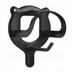 Metalowy wieszak na ogłowie – czarny