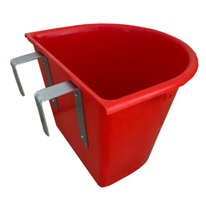 karmidło dla koni 15l czerwone z hakami