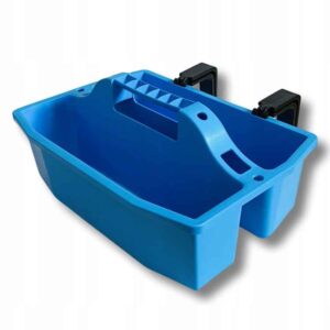 niebieski organizer na szczotki dla konia na boks