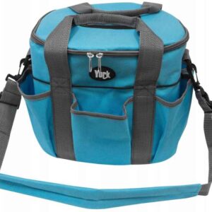 niebieska torba na szczotki dla konia